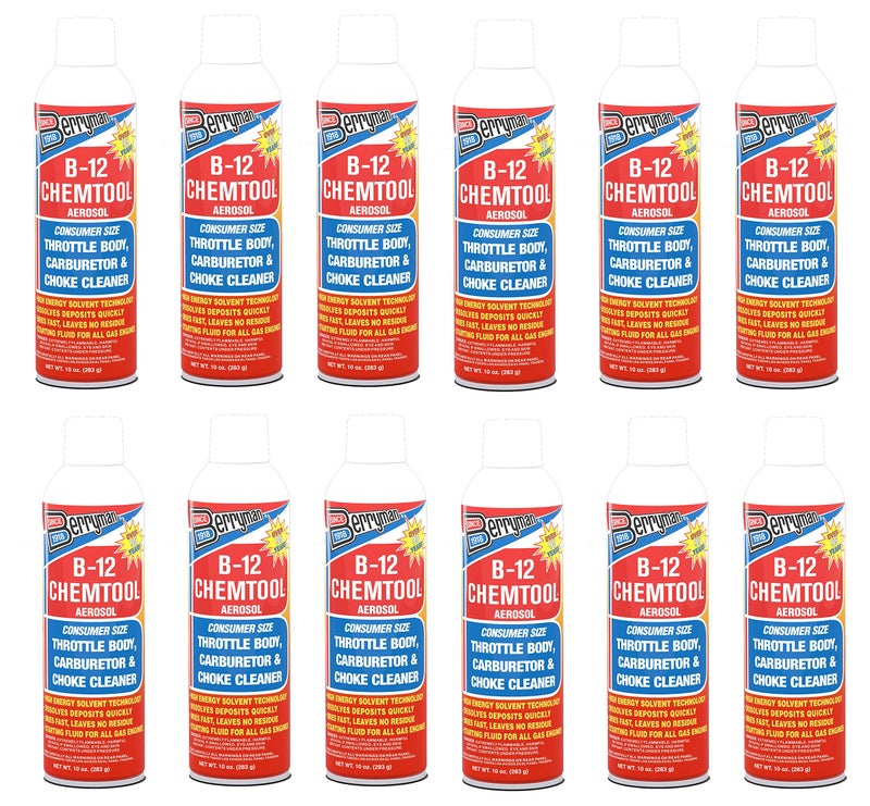B-12 Berryman Products Berryman Products Chemtool Carburetor, Choke and Throttle Body Cleaner, 10oz, Pack of 12